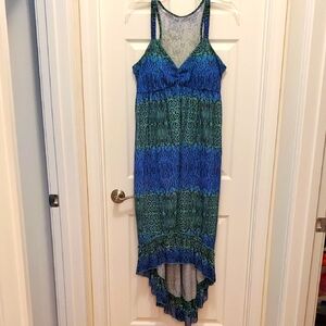 NWT No Boundaries 🌻 Hi Low Maxi Lace Racer Back Dress XXL